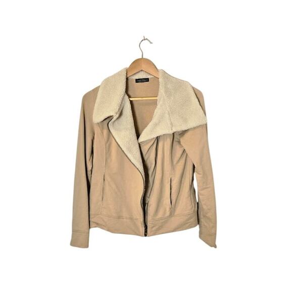 Lauren Ralph Lauren Jackets & Blazers - Lauren Ralph Lauren Sherpa Collared Jacket Size XS Tan Sweatshirt Zip Up Casual